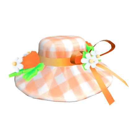 Orange Floral Hat
