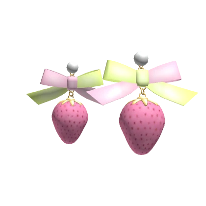 Pink Strawberry Earrings