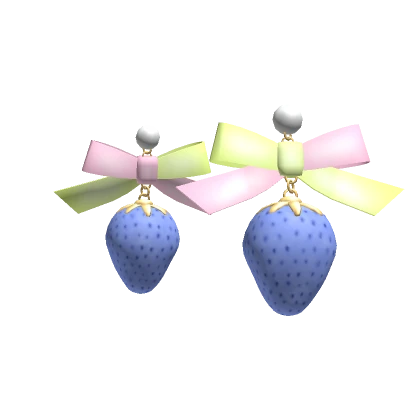 Blue Strawberry Earrings