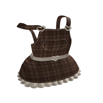 Cute brown plaid overalls dress 3.0