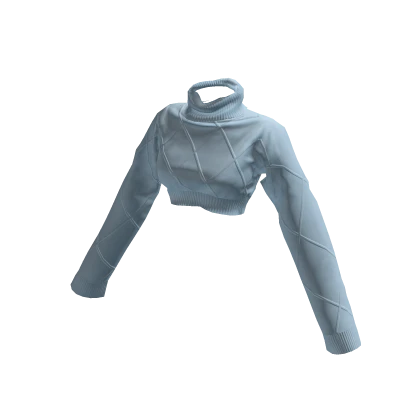 Ultra Cropped 1994 Knit Sweater in Blue