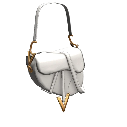 Luxury White Saddle Bag 3.0 (Left)