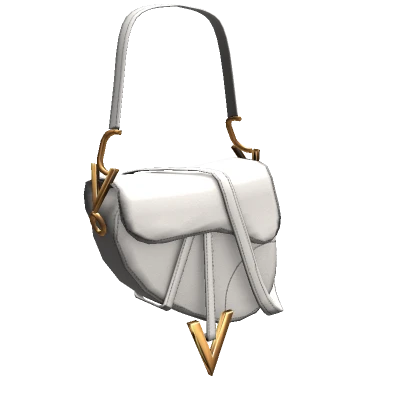 Luxury White Saddle Bag 3.0 (Right)