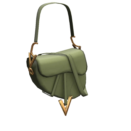 Luxury Olive Green Saddle Bag 3.0 (Left)