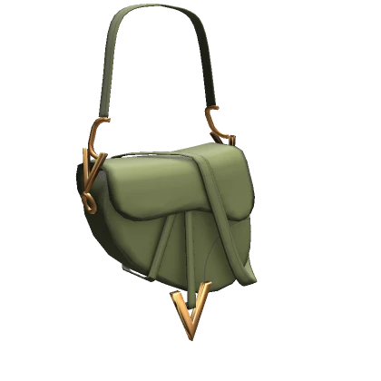 Luxury Olive Green Saddle Bag 3.0 (Right)