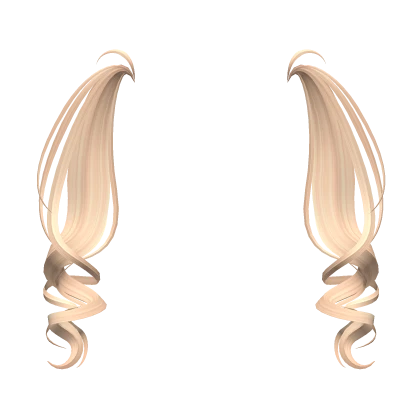 Soft Curly Pigtail Extensions in Blonde