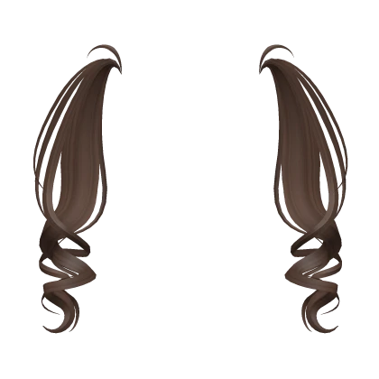 Soft Curly Pigtail Extensions in Brown