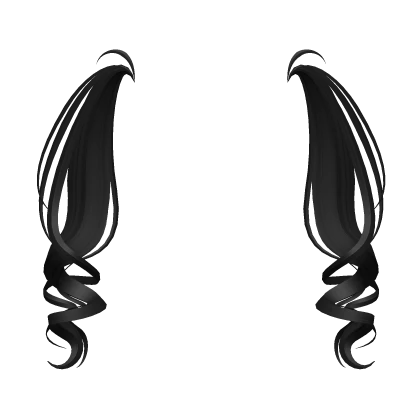 Soft Curly Pigtail Extensions in Black