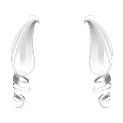 Soft Curly Pigtail Extensions in White