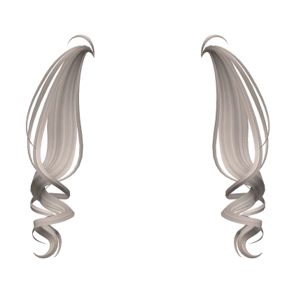 Soft Curly Pigtail Extensions in Ash Blonde