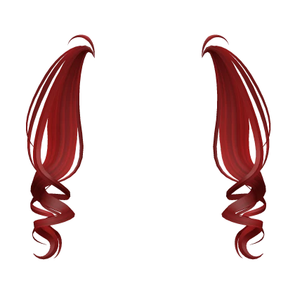 Soft Curly Pigtail Extensions in Red