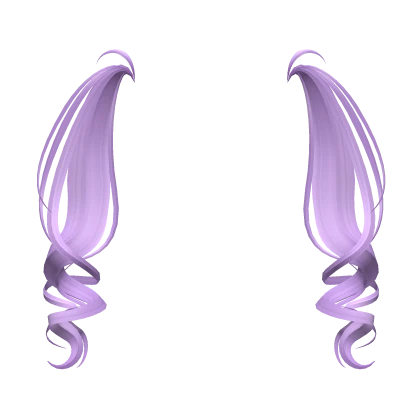 Soft Curly Pigtail Extensions in Light Purple