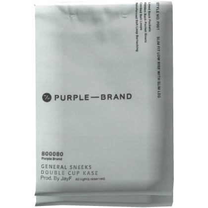 Purple Brand Back Tag - White