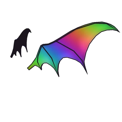 Glowing Rainbow Bat Head Wing