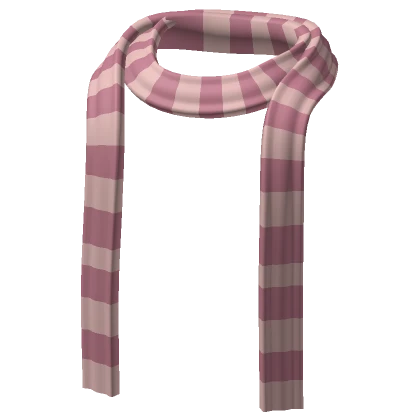 Striped Skinny Scarf in Pink