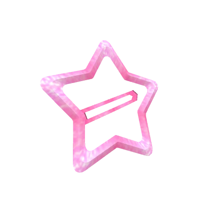 Pink Plastic Star Hair Clip