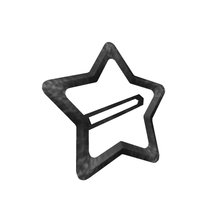 Plastic Black Star Hair Clip