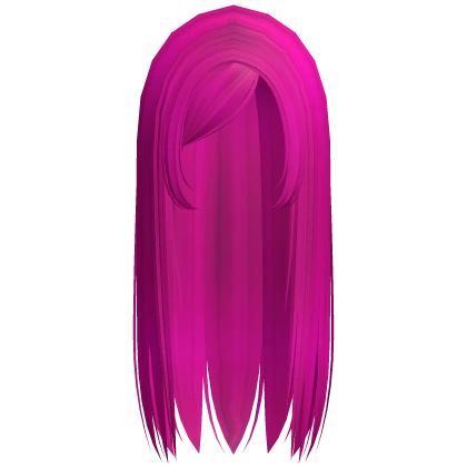 ☆ y2k straight gyaru emo side part hot pink
