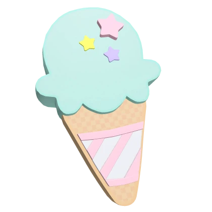 Teal Harajuku Ice Cream Hairclip