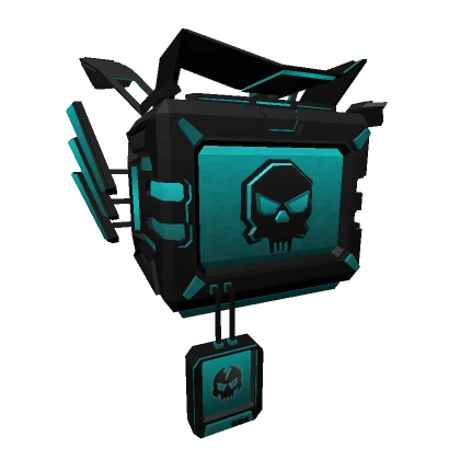 Cyber TV Warrior Head (Neon Blue)