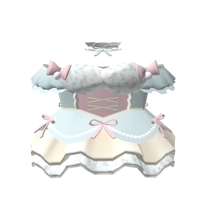 🎀3.0 charming Light blue Rococo Dress w Bows