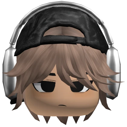 Annoyed Emo Boy w Cap + Headphones Milktea