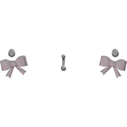 ♡ 3.0 pretty pink bow belly piercing v1