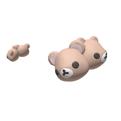 ♡ : brown teddy bear bobbles