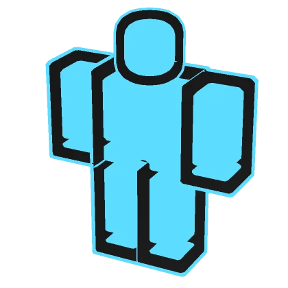 (1.0) Cyan Blue Double Outline Full Avatar