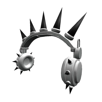 Spikey White Dual Faded Headphones