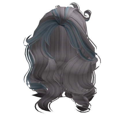 Voluminous Foxy Hairstyle in Grey Blue