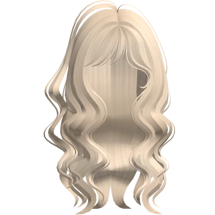 long half side up wispy wavy hairstyle in blonde