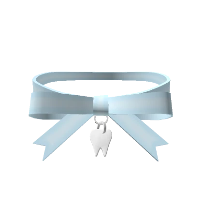 ♡ 3.0 kawaii tooth charm choker blue