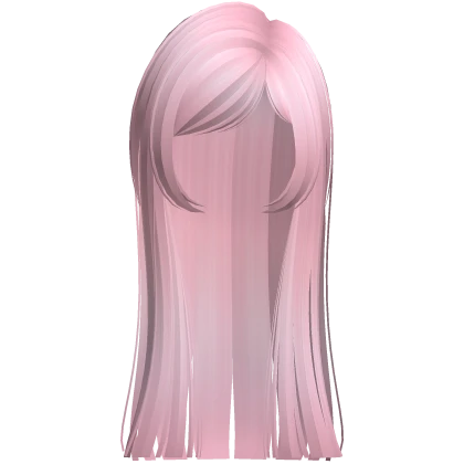 y2k long straight hime emo side part pink