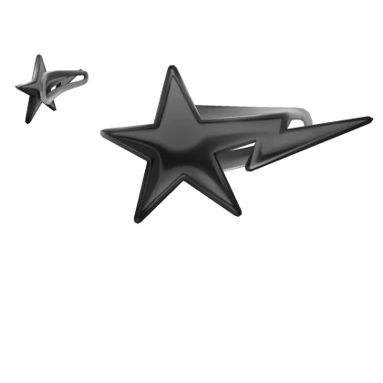 y2k star silver hairclips
