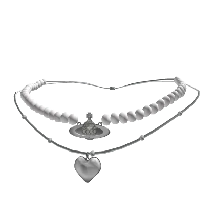 y2k pearls & heart necklace
