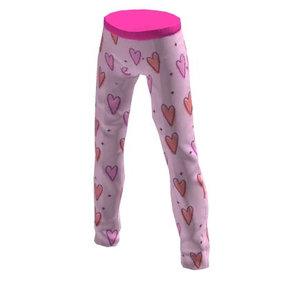Cute Heart Hospital Scrub Pants - Pink