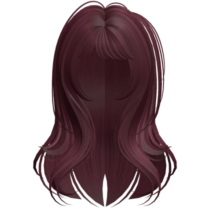 goth emo girl w side half pigtails hair (red)