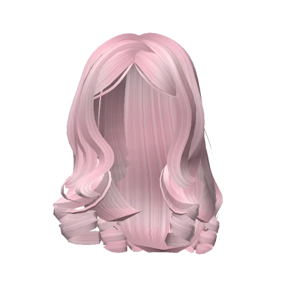 Ephemeral Side Parted Hair (pink)