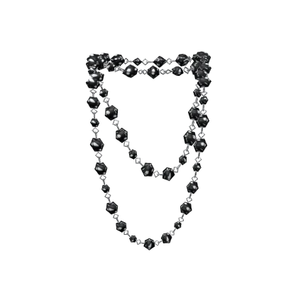 Pearl Roped Necklace in Black