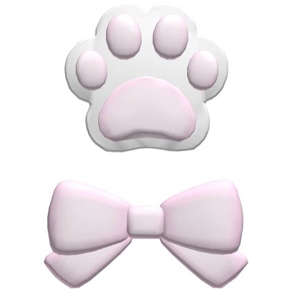 ♡ : cute paw & bow clip