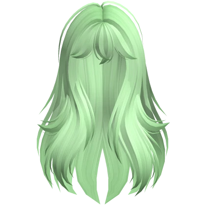Fox Cute Long Messy Anime Loose Hair Light Green