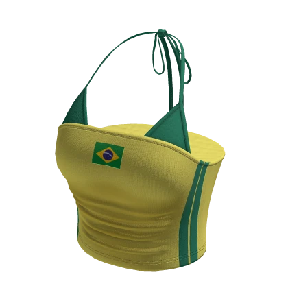 Y2K Brazil Halter Crop Top