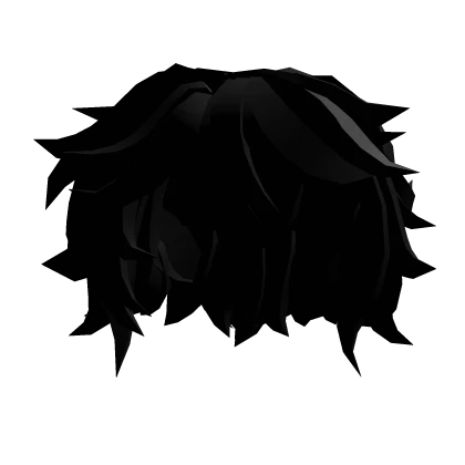 Messy low ponytail hair - Black