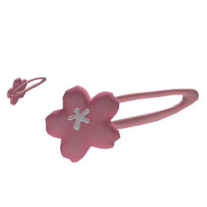 cute y2k pink blossom clips