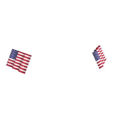 USA Flag Hair Clips