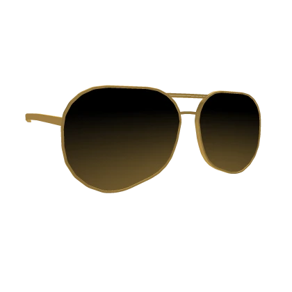 Gold & Black Aviator Sunglasses (WOMAN FITTED)