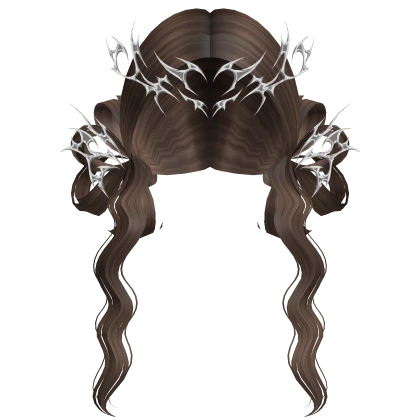 Brown Fairy Buns w/ Chrome Headpiece