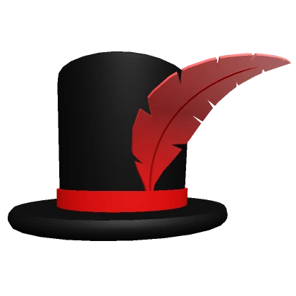 Red Feathered Top Hat