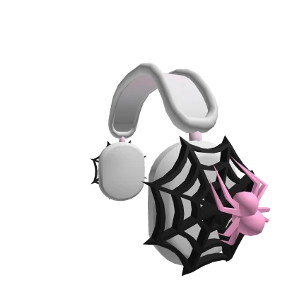 Pink Spider Web Headphones (WHITE)